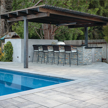 Belgard Lafitt Grana Slab pool deck pavers in North Texas