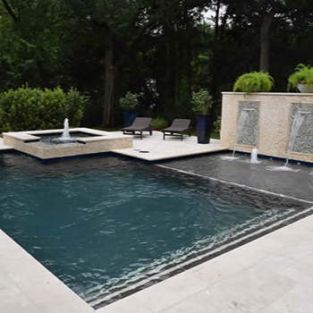Ivory Travertine natural stone pool coping