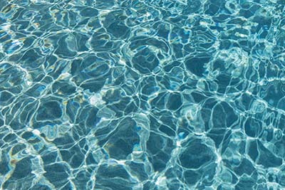 Light gray pool water color from a light gray pool finish