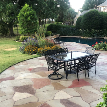 Decorative overlay pool deck resurfacing
